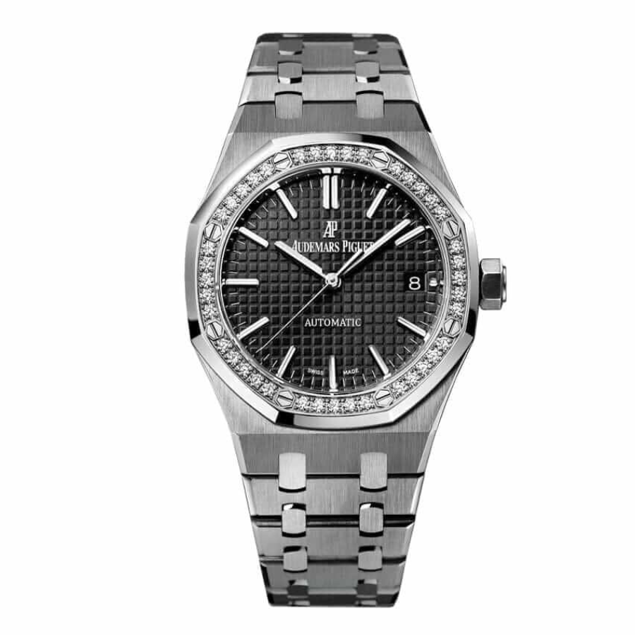 Audemars Piguet Royal Oak 15451ST.ZZ.1256ST.01 Replica (1) Audemars Piguet Royal Oak 15451ST "Diamond Bezel Silver Dial" Ultra Fine Replica - Image 1