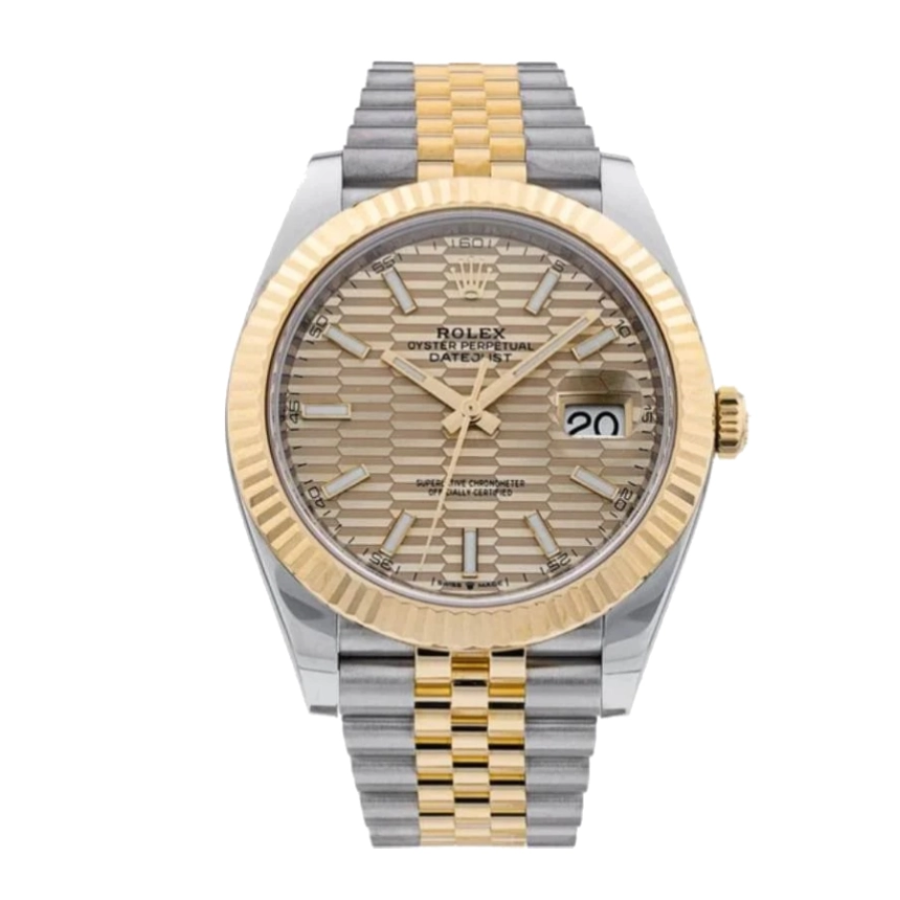 Rolex Datejust 41 126333 Gold Motif Replica Rolex Datejust 126333 "Yellow Rolesor" Supreme Clone Quality - Image 1
