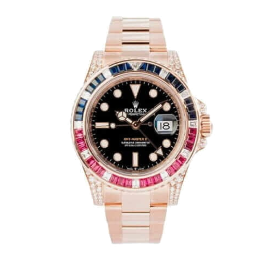 Rolex GMT-Master II 126755SARU Diamond Bezel Black Dial Replica Rolex GMT-Master II 126755SARU "Diamond Bezel" True to Original Copy - Image 1