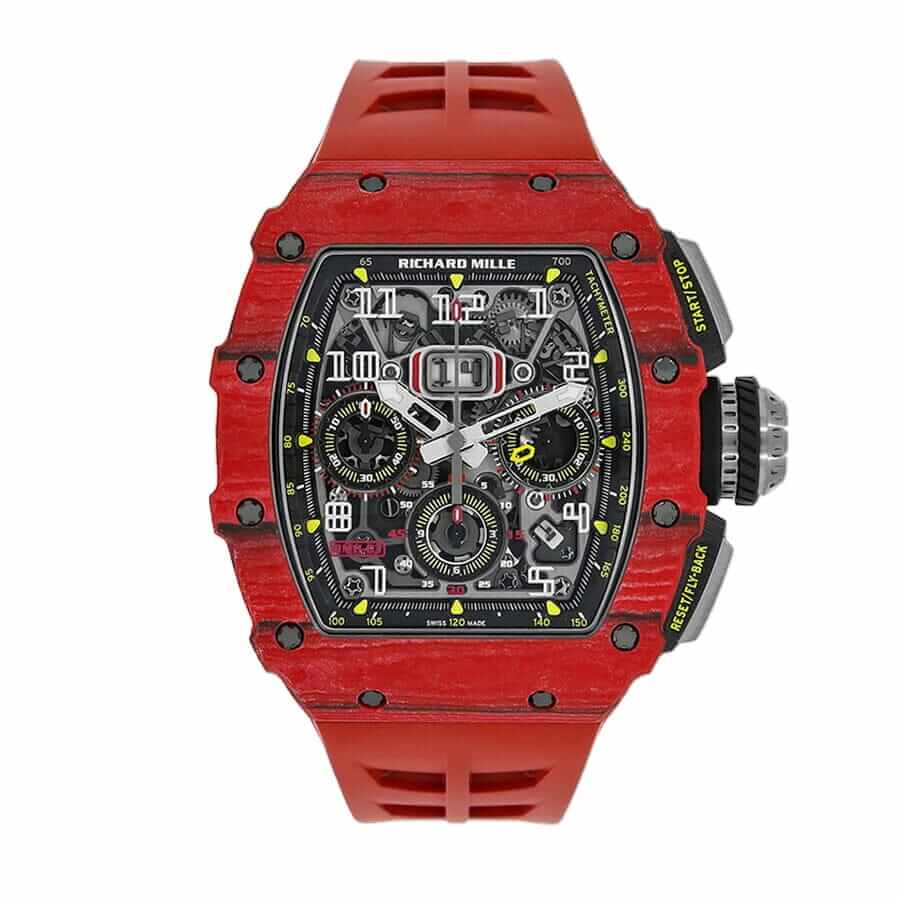 assadsa richard-mille-flyback-red-carbon-rubber-replica-watch