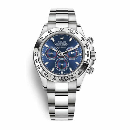 rolex-daytona-white-gold-blue-dial-steel-replica-watch