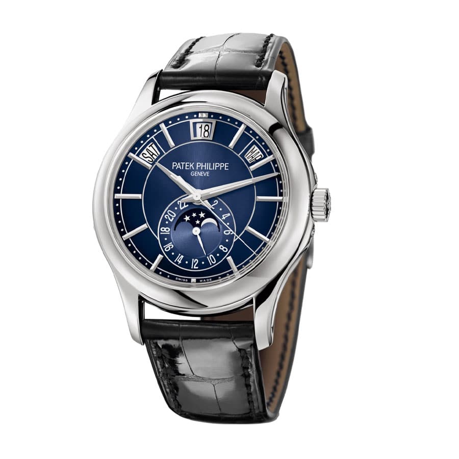 patek-philippe-5205g-013-complications-annual-calendar-moon-phase-blue-dial-left-replica
