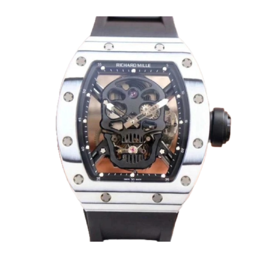 richard-mille-rm52-01-tourbillion-white-replica-1 Richard Mille RM 52-01 Tourbillon "Skull" White True Replica 1:1 - Image 1
