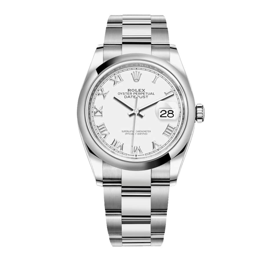 Rolex Datejust 126200 "White Dial Smooth Bezel" Top Grade Clone 1:1