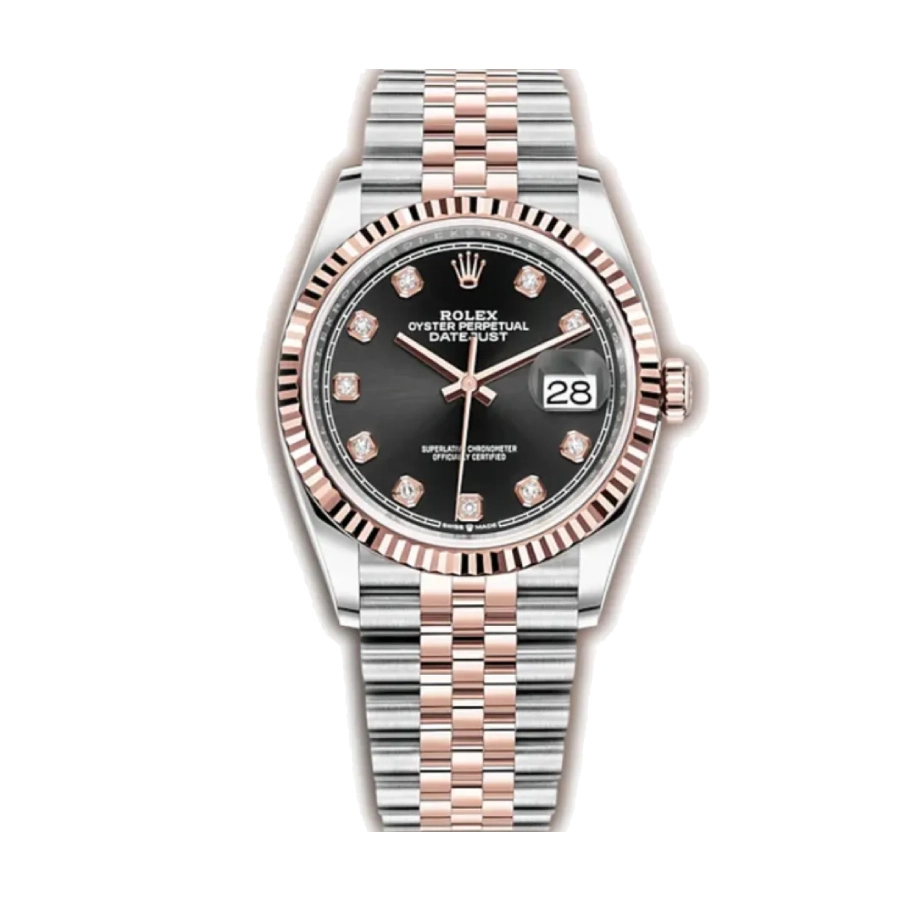 rolex-datejust-126301-two-tone-fluted-replica--1 Rolex Datejust 126231 "Everose Motif Fluted" Detailed Replica - Image 1