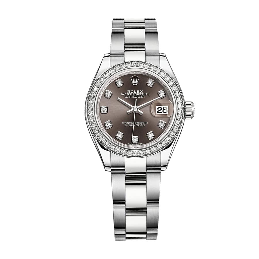 rolex-datejust-fluted-bezel-dark-grey-diamond-dial-128300-replica Rolex Datejust 128300 "Dark Rhodium Diamond Dial" High-End Replica 1:1 - Image 1