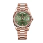 Rolex Day-Date 228235 "Everose Green Roman Dial" True to Original Copy