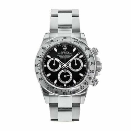 rolex-daytona-steel-black-dial-replica