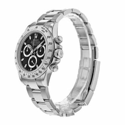 rolex-daytona-steel-black-dial-replica