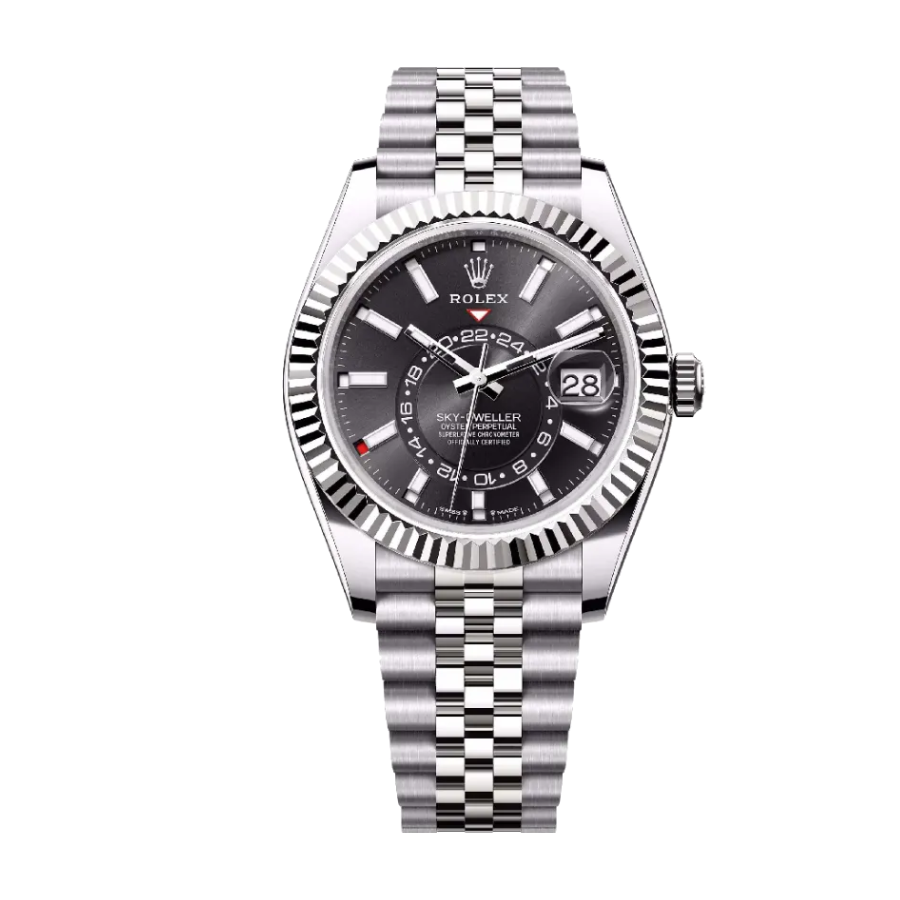 rolex-sky-dweller-326934-black-dial-jubilee-replica-1 Rolex Sky-Dweller 326934 "Black Dial Jubilee" Masterpiece Replica - Image 1
