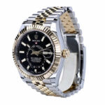 rolex-sky-dweller-black-jubilee-gold-steel-replica-watch
