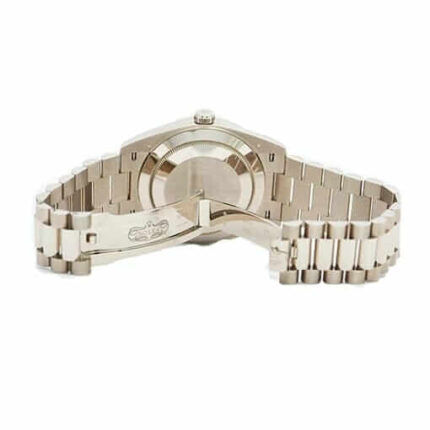 Rolex-Day-Date-Fluted-Black-Dial-Steel-Replica